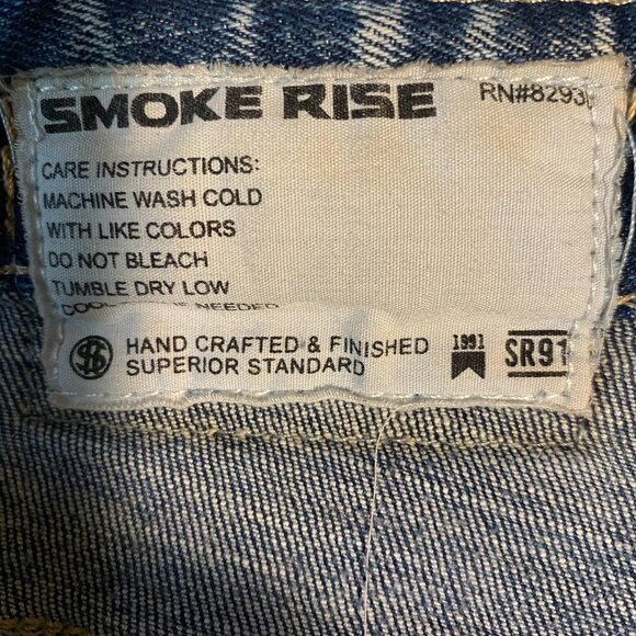 Smoke Rise NY Streetwear Distressed Tapered Leg Men's Jeans Size 34x32 - Picture 8 of 8
